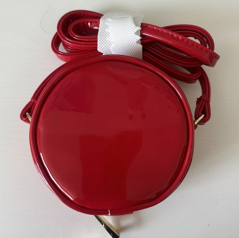 NWT MARC JACOBS Bag Red Patent Leather Mini 4” Round Circle Crossbody Purse